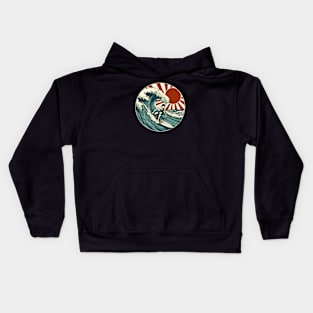 Surfing - The Great Wave off Kanagawa Kids Hoodie